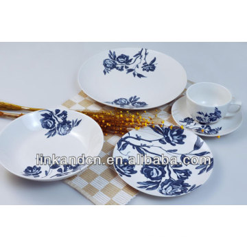 KC-00157 / Porzellan-Dinner-Set / Abziehbild Blume